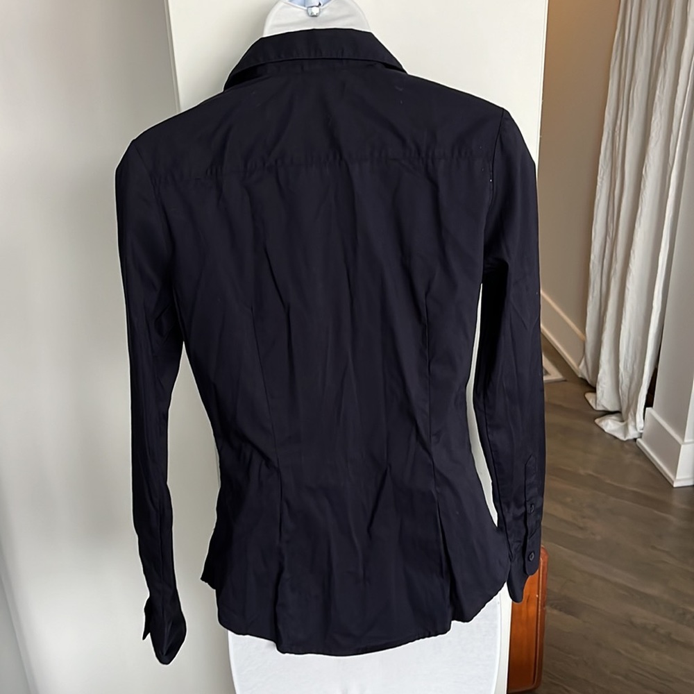 Navy Blue button up - Picture 3 of 4